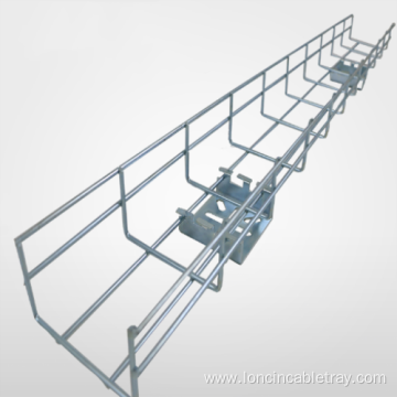 Silver aluminum-alloy cable tray wire mesh cable tray